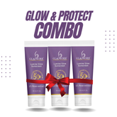 Lumine Glow SPF 50 PA+++ Sunscreen – Pack of 3 | Ultra-Light, Non-Greasy, Rose-Infused UV Protection (50ml x 3)