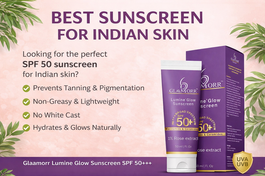 Best Sunscreen for Indian Skin: Why Glaamorr Lumine Glow SPF 50+++ is a Must-Have