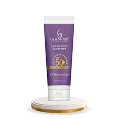 Glaamorr Complete Glow Skincare Combo (3-in-1)  Gentle Foaming Cleanser (100ml), Lumine Glow Sunscreen SPF 50+++ (50ml) , Brightening Serum (30ml)