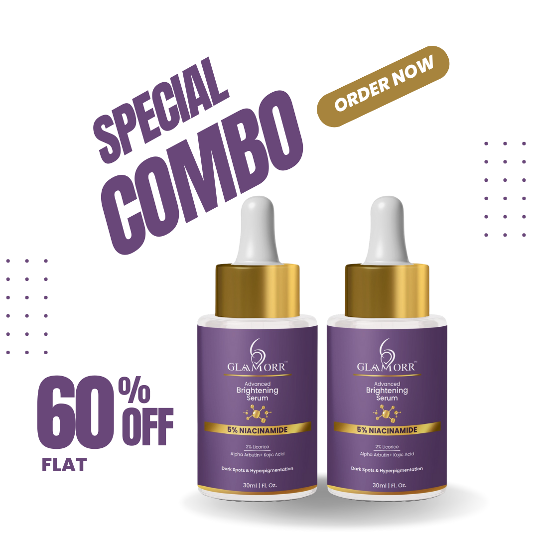 Brightening Serum with 5% Niacinamide | Dark Spot Corrector, Oil Control & Even Skin Tone | For Men & Women (30ml) - PACK OF 2
