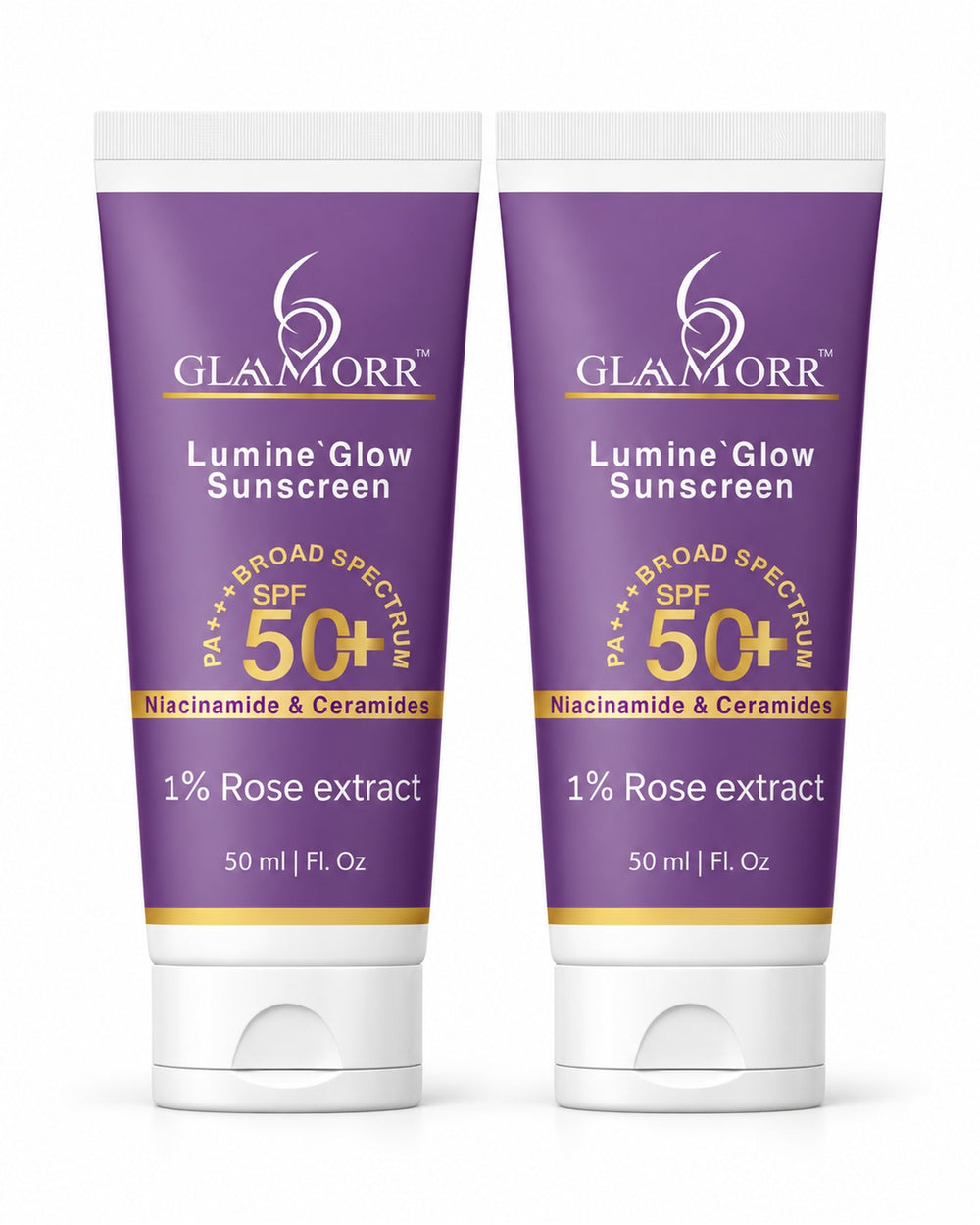 Glaamorr 2 × Lumine Glow Sunscreen SPF 50+ PA+++ (50 ml)