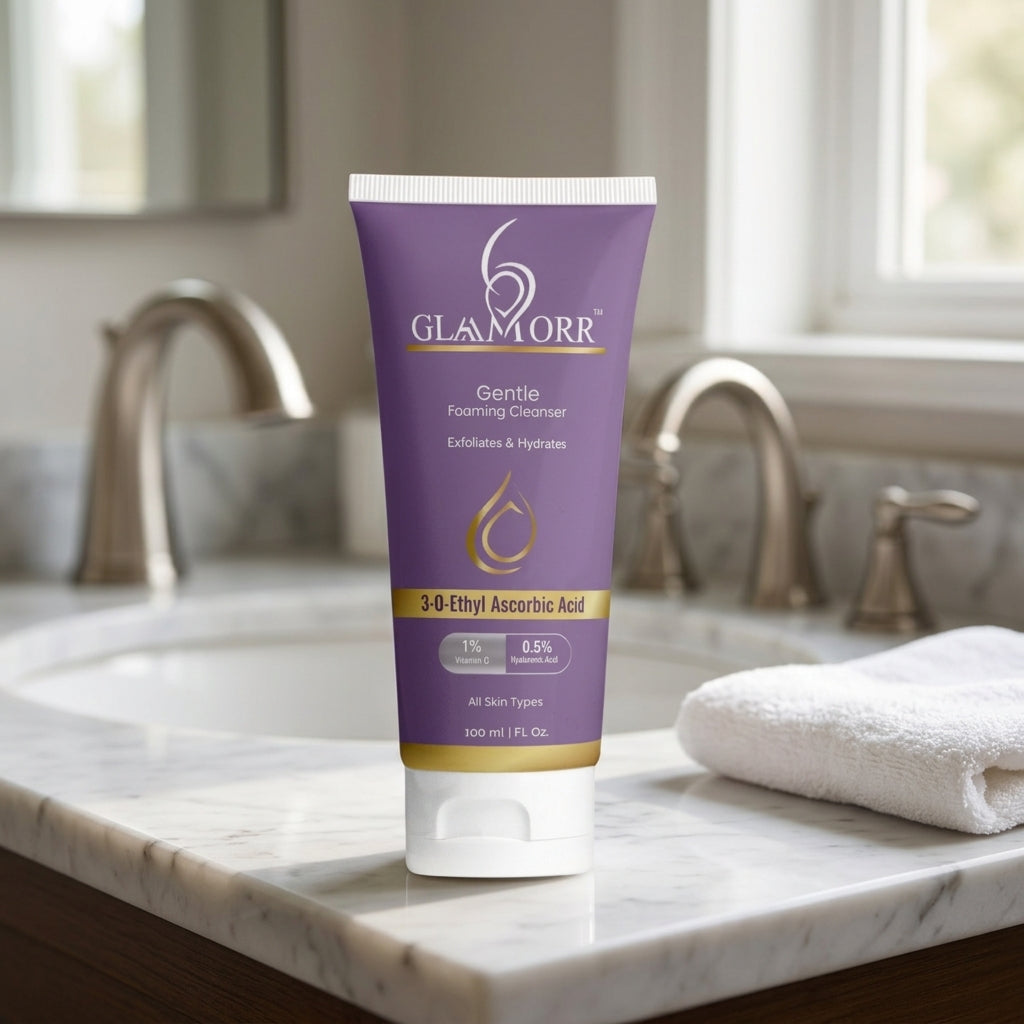 Glaamorr Complete Glow Skincare Combo (3-in-1)  Gentle Foaming Cleanser (100ml), Lumine Glow Sunscreen SPF 50+++ (50ml) , Brightening Serum (30ml)
